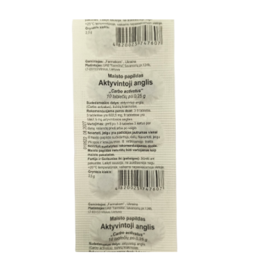 Aktyvintoji anglis 250mg tabletės N10 Aktyvintoji anglis 250mg tabletės N10