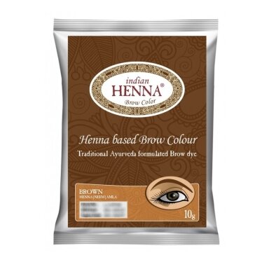 Antakių dažai Indian Henna Brow - Brown - rudi, 10g Antakių dažai Indian Henna Brow - Brown - rudi, 10g