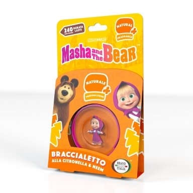 Apsauginė apyrankė nuo uodų Brand Italia, Masha & Bear, 1vnt