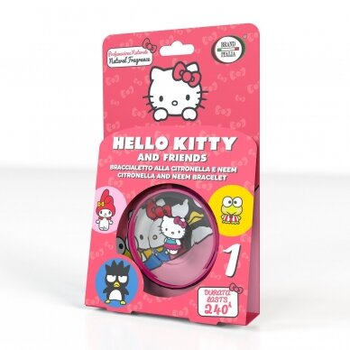 Apsauginė apyrankė nuo uodų Brand Italia, Hello Kitty & Friends, 1vnt Apsauginė apyrankė nuo uodų Brand Italia, Hello Kitty & Friends, 1vnt