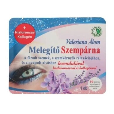 Atpalaiduojanti, šildanti akių pagalvėlė "Valeriana's dream" su kolagenu ir hialurono rūgštimi, 1 vnt. 1 Atpalaiduojanti, šildanti akių pagalvėlė "Valeriana's dream" su kolagenu ir hialurono rūgštimi, 1 vnt. 1