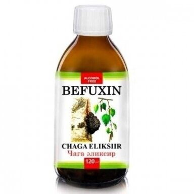 Čaga (juodojo beržo grybo) eliksyras "Befuxin", 120ml Čaga (juodojo beržo grybo) eliksyras "Befuxin", 120ml