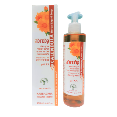 Skystas muilas (bemuilis veido prausiklis) Calendula, 250 ml Skystas muilas (bemuilis veido prausiklis) Calendula, 250 ml