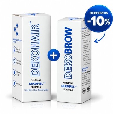 Charismo intensyvios priežiūros rinkinys: DekoHair™, 60 ml + 10% nuolaida DekoBrow™, 15 ml