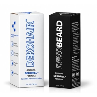 Charismo intensyvios priežiūros rinkinys vyrams: DekoHair™, 60 ml + 10% nuolaida DekoBeard™, 30 ml 1 Charismo intensyvios priežiūros rinkinys vyrams: DekoHair™, 60 ml + 10% nuolaida DekoBeard™, 30 ml 1