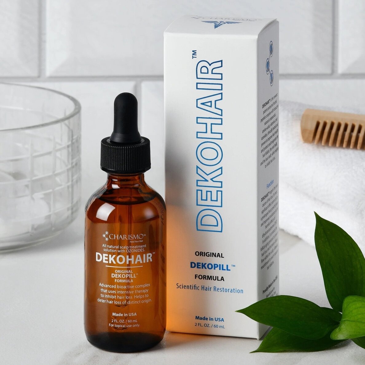 DekoHair™ priemonė nuo plaukų slinkimo, 60 ml. 1 DekoHair™ priemonė nuo plaukų slinkimo, 60 ml. 1
