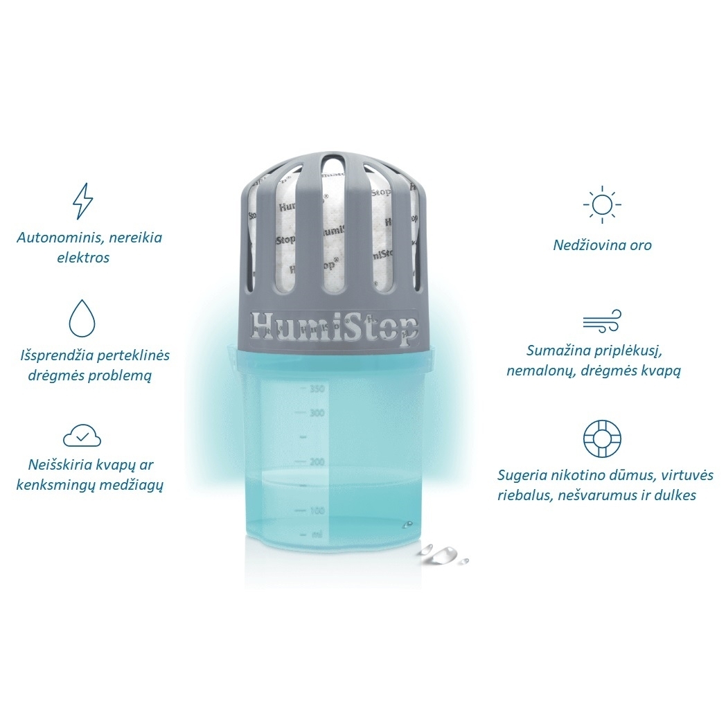 Drėgmės sugėriklis HumiStop 280g, 18m² (45m3) 1 Drėgmės sugėriklis HumiStop 280g, 18m² (45m3) 1