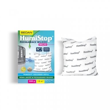 Drėgmės sugėriklio HumiStop papildymas 280g, 18m² (45m3)