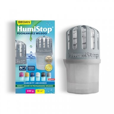 Drėgmės sugėriklis HumiStop 280g, 18m² (45m3) Drėgmės sugėriklis HumiStop 280g, 18m² (45m3)