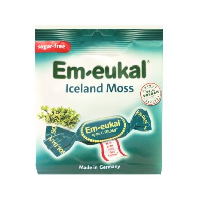 Em-eukal® Islandinių kerpenų pastilės su vitaminu C ir saldikliais