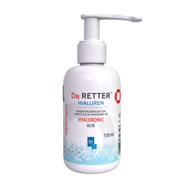 Hialurono rūgšties 1,0% gelis veidui Dr.Retter®, 150ml Hialurono rūgšties 1,0% gelis veidui Dr.Retter®, 150ml