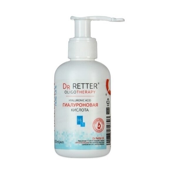 Hialurono rūgšties 1,0% gelis veidui Dr.Retter®, 150ml 1 Hialurono rūgšties 1,0% gelis veidui Dr.Retter®, 150ml 1