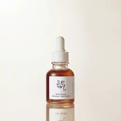 Intensyviai atkuriamasis veido serumas Beauty of Joseon, Ginseng + Snail Mucin, 30 ml 1 Intensyviai atkuriamasis veido serumas Beauty of Joseon, Ginseng + Snail Mucin, 30 ml 1