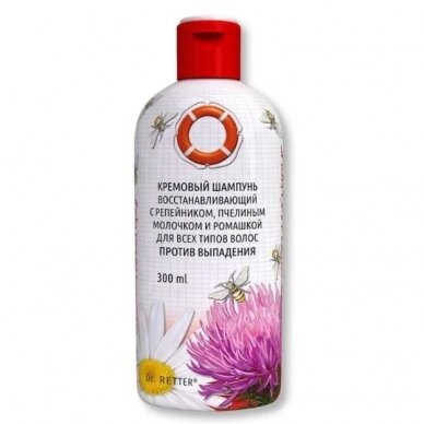 Kreminis atstatantis šampūnas nuo plaukų slinkimo, Gelbėjimo ratas®, 300ml Kreminis atstatantis šampūnas nuo plaukų slinkimo, Gelbėjimo ratas®, 300ml
