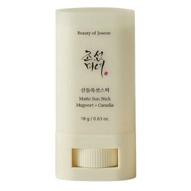 Matinį efektą suteikiantis apsauginis nuo saulės pieštukas Beauty of Joseon, Mugwort + Camelia, SPF 50+ PA++++, 18 g