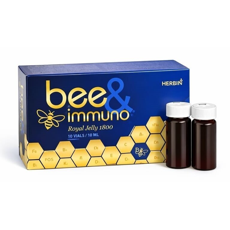 Maisto papildas su saldikliu Bee & immuno Herbin, 10 buteliukų Maisto papildas su saldikliu Bee & immuno Herbin, 10 buteliukų