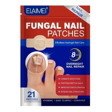 Nagų pleistrai Fungal Nail Patches Elaimei, 21 pleistras Nagų pleistrai Fungal Nail Patches Elaimei, 21 pleistras