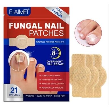 Nagų pleistrai Fungal Nail Patches Elaimei, 21 pleistras Nagų pleistrai Fungal Nail Patches Elaimei, 21 pleistras