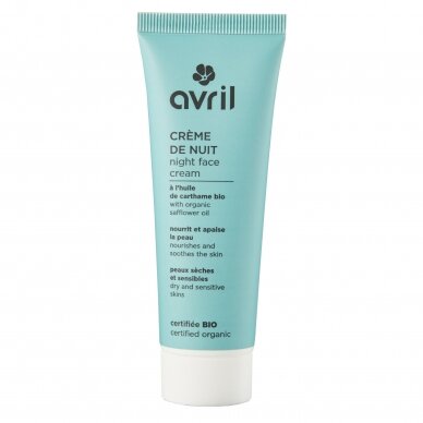 Naktinis veido kremas sausai ir jautriai odai Avril, 50ml Naktinis veido kremas sausai ir jautriai odai Avril, 50ml
