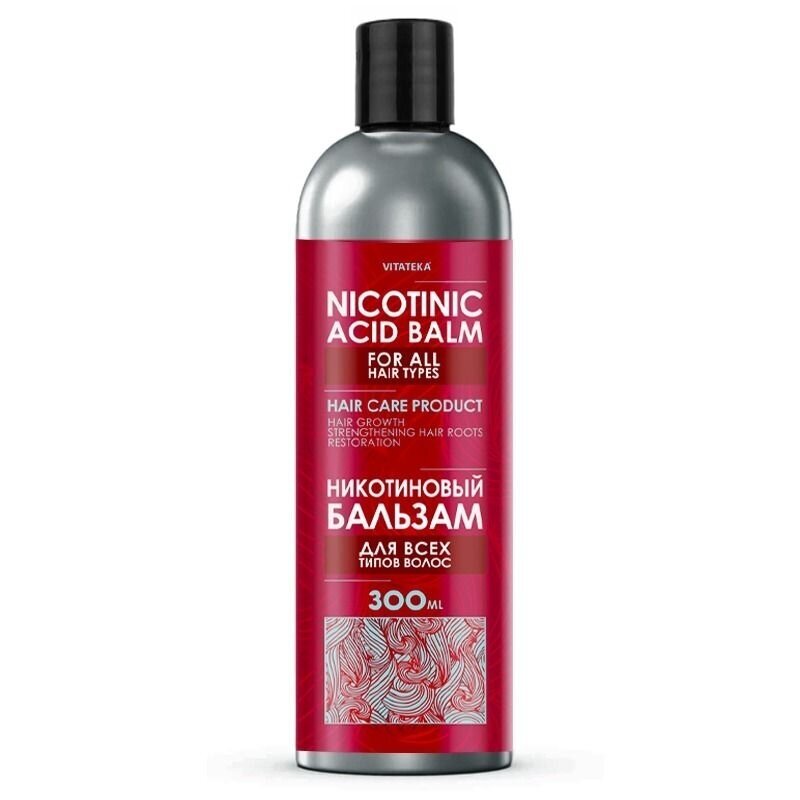 Nikotino rūgšties plaukų balzamas visų tipų plaukams Vitateka, 300 ml Nikotino rūgšties plaukų balzamas visų tipų plaukams Vitateka, 300 ml