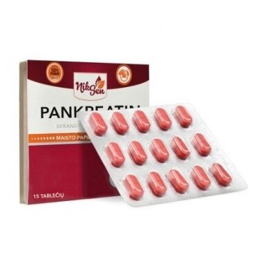 Pankreatin 200mg, 15 tablečių 1 Pankreatin 200mg, 15 tablečių 1