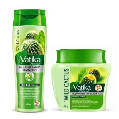 Plaukų priežiūros rinkinys Vatika Wild Cactus: šampūnas ir kaukė, 1 kompl.
