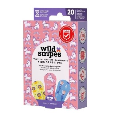 Pleistrai vaikams Wild Stripes Kids Sensitive Fantasy, 20 vnt Pleistrai vaikams Wild Stripes Kids Sensitive Fantasy, 20 vnt