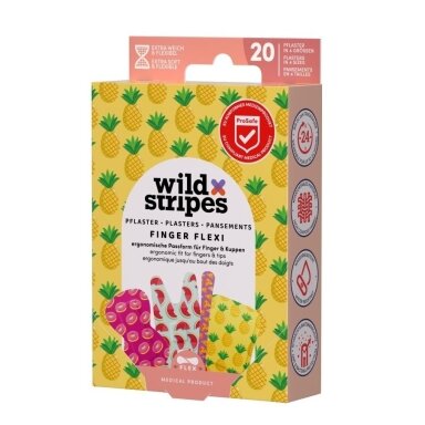 Pleistrai Wild Stripes Finger Flexi Food, 20 vnt Pleistrai Wild Stripes Finger Flexi Food, 20 vnt