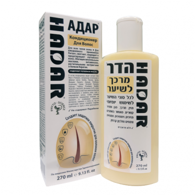 Plaukų kondicionierius su varnalėšos aliejumi Hadar, 270 ml Plaukų kondicionierius su varnalėšos aliejumi Hadar, 270 ml