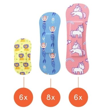 Pleistrai vaikams Wild Stripes Kids Sensitive Fantasy, 20 vnt 1