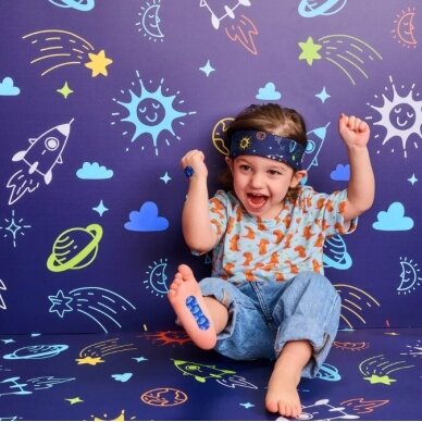 Pleistrai vaikams Wild Stripes Kids Sensitive Space, 20 vnt 5 Pleistrai vaikams Wild Stripes Kids Sensitive Space, 20 vnt 5
