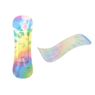 Pleistrai Wild Stripes Waterproof Secure Rainbow, 20 vnt 2 Pleistrai Wild Stripes Waterproof Secure Rainbow, 20 vnt 2