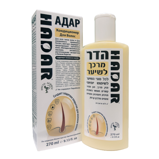 Plaukų kondicionierius su varnalėšos aliejumi Hadar, 270 ml Plaukų kondicionierius su varnalėšos aliejumi Hadar, 270 ml