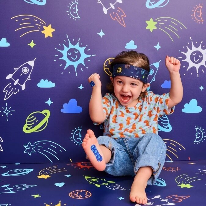 Pleistrai vaikams Wild Stripes Kids Sensitive Space, 20 vnt 5 Pleistrai vaikams Wild Stripes Kids Sensitive Space, 20 vnt 5