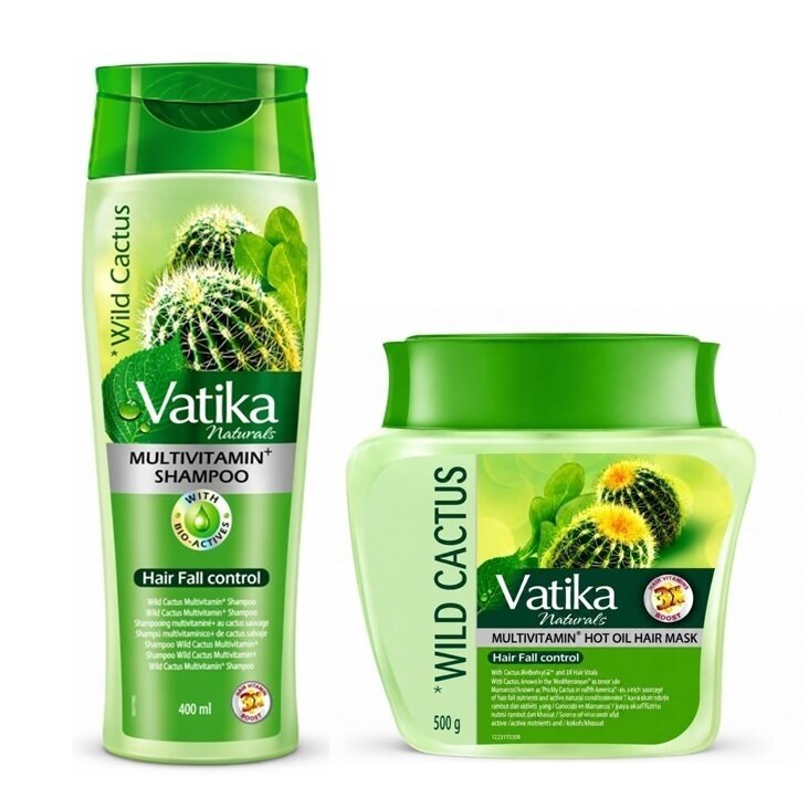 Plaukų priežiūros rinkinys Vatika Wild Cactus: šampūnas ir kaukė, 1 kompl. 1