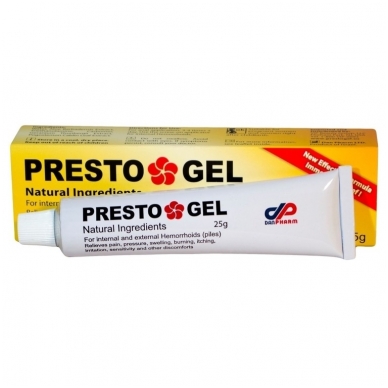 PrestoGel gelis 25g (nuo hemorojaus) 1 PrestoGel gelis 25g (nuo hemorojaus) 1