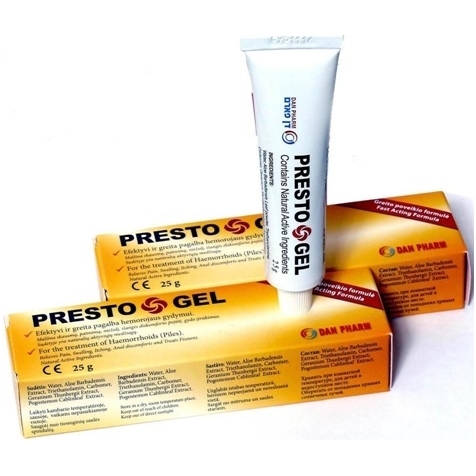 PrestoGel gelis 25g (nuo hemorojaus) PrestoGel gelis 25g (nuo hemorojaus)
