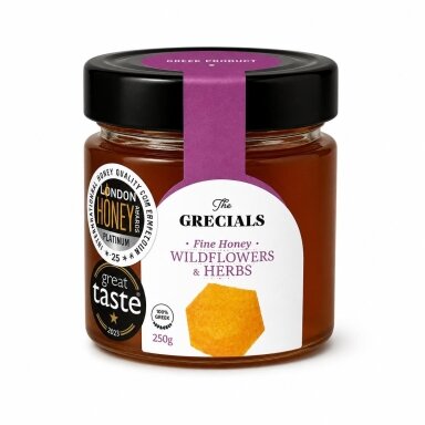 Rinktinis Šiaurės Graikijos laukinių gėlių ir žolelių medus, The Grecials, 250 g