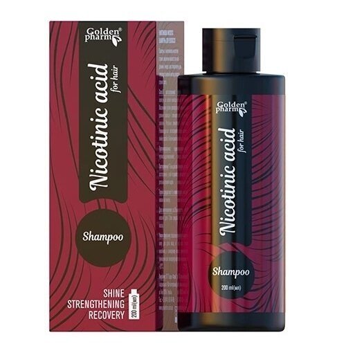 Šampūnas plaukams Golden Pharm Nikotino rūgštis, 200 ml