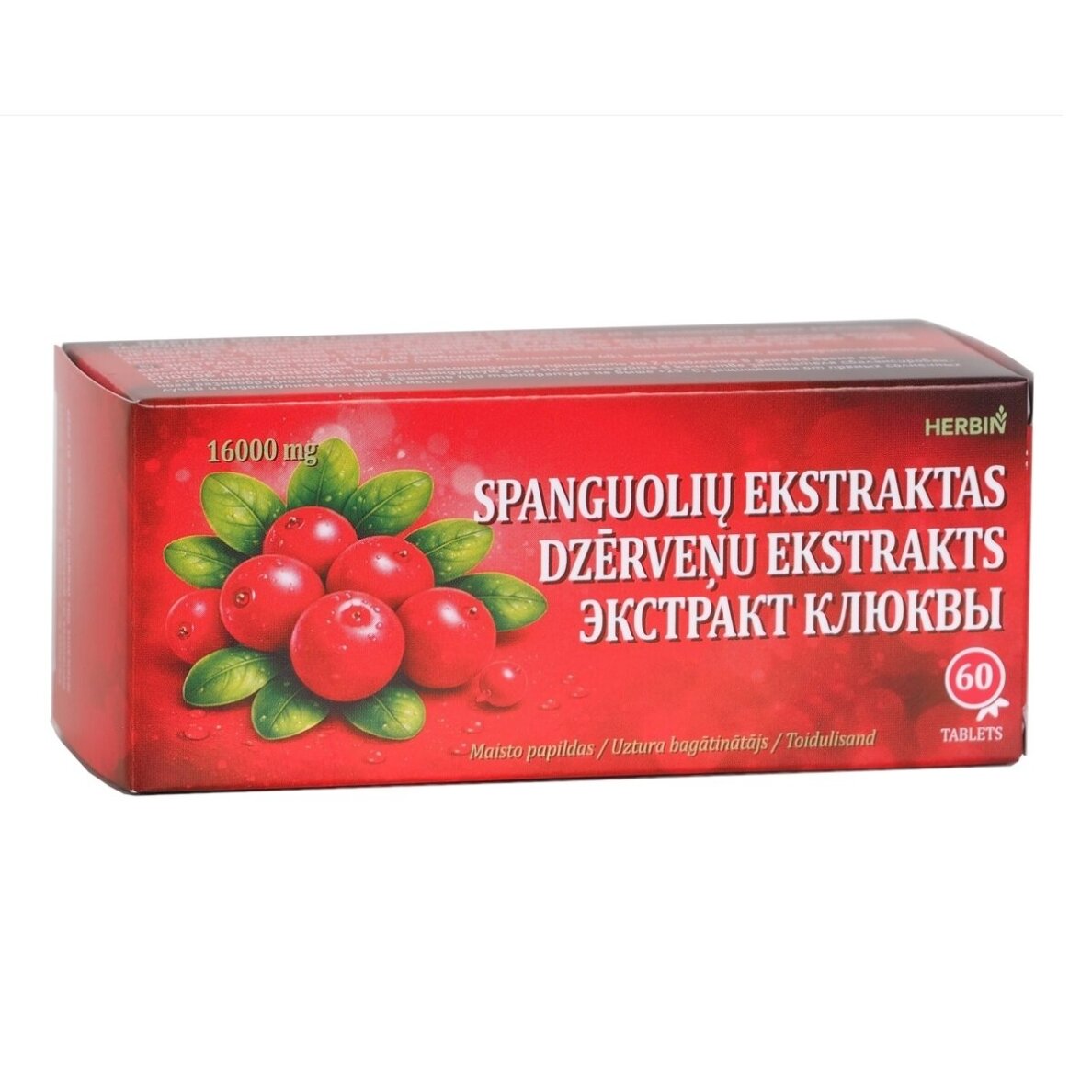 Spanguolių ekstraktas Herbin, 60 tablečių Spanguolių ekstraktas Herbin, 60 tablečių