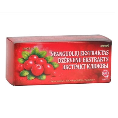 Spanguolių ekstraktas Herbin, 60 tablečių Spanguolių ekstraktas Herbin, 60 tablečių