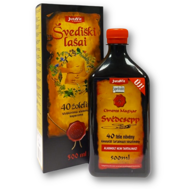 Švediški lašai su 40 žolelių ekstraktais, 500 ml Švediški lašai su 40 žolelių ekstraktais, 500 ml