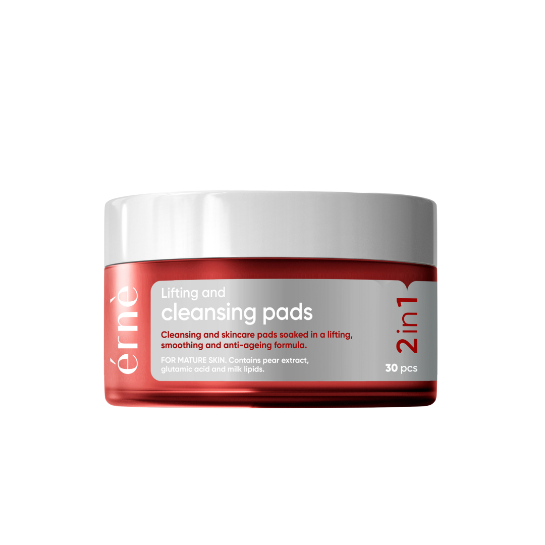 Valomosios veido pagalvėlės brandžiai odai ERNE, 2 in 1 Lifting & Cleansing, 30 vnt. Valomosios veido pagalvėlės brandžiai odai ERNE, 2 in 1 Lifting & Cleansing, 30 vnt.