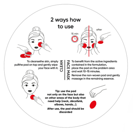 Valomosios veido pagalvėlės brandžiai odai ERNE, 2 in 1 Lifting & Cleansing, 30 vnt. 3 Valomosios veido pagalvėlės brandžiai odai ERNE, 2 in 1 Lifting & Cleansing, 30 vnt. 3