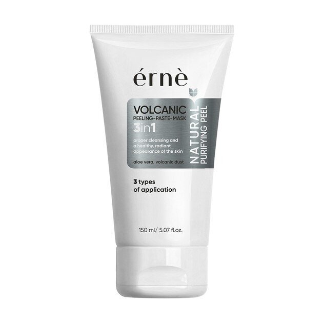 Valomoji veido priemonė Erne Volcanic, 3 in 1: Peeling-Paste-Mask, 150 ml. Valomoji veido priemonė Erne Volcanic, 3 in 1: Peeling-Paste-Mask, 150 ml.