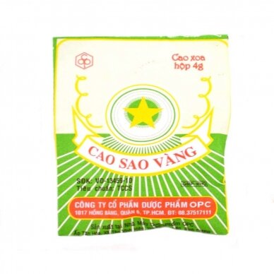 Vietnamietiškas balzamas Golden star, 4g 1 Vietnamietiškas balzamas Golden star, 4g 1