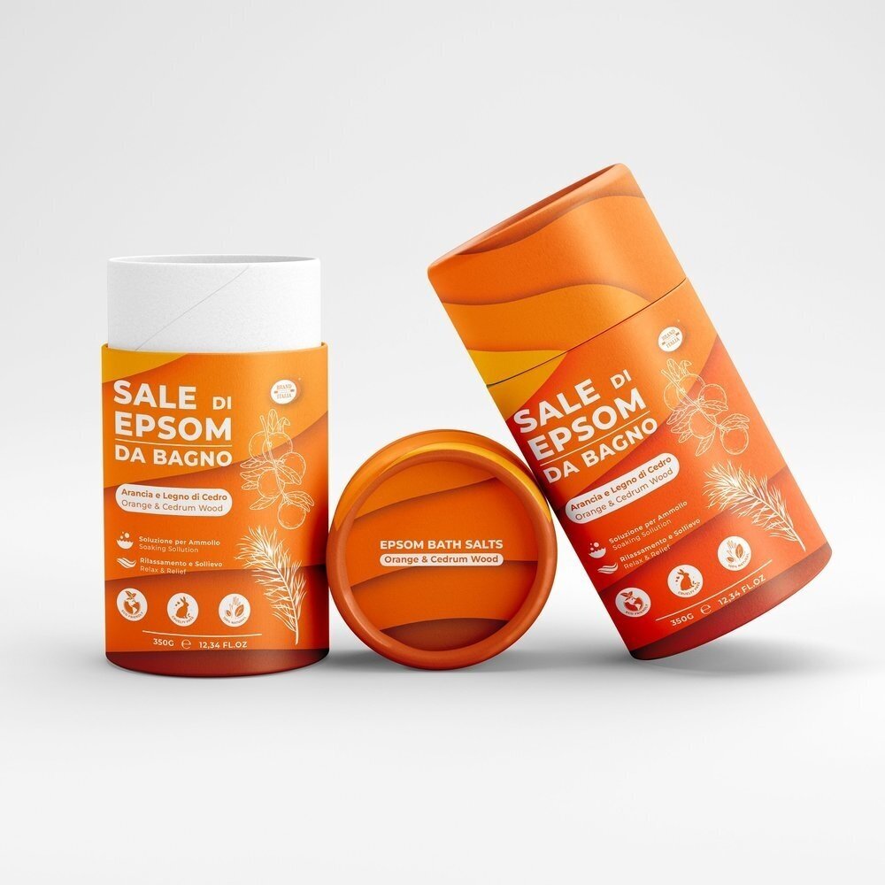 Vonios druska su apelsinų ir kedro medienos aromatais Brand Italia, 350 g 1