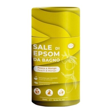Bath salt with peaches and mangoes Brand Italia, 350 g Bath salt with peaches and mangoes Brand Italia, 350 g